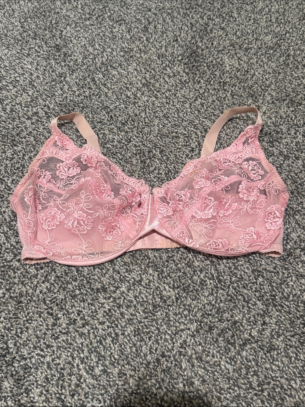 Victoria's Secret Pink Embroidered Lace Underwire Bra